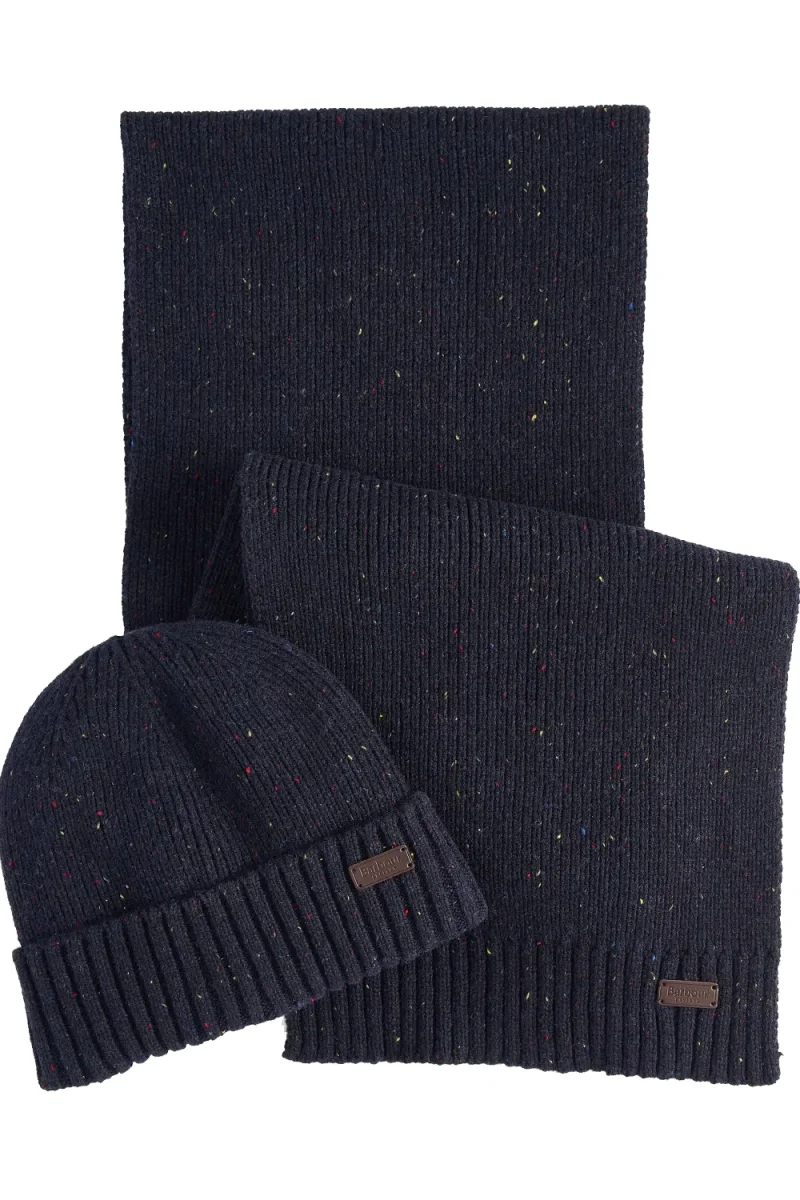 BARBOUR Set regalo di berretto e sciarpa Carlton Fleck