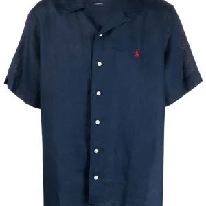 POLO RALPH LAUREN Camicia in lino mezza manica