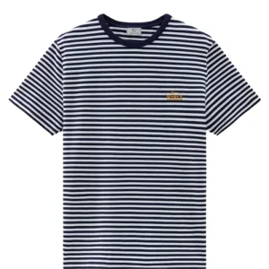 WOOLRICH T-shirt a righe in jersey di cotone elasticizzato